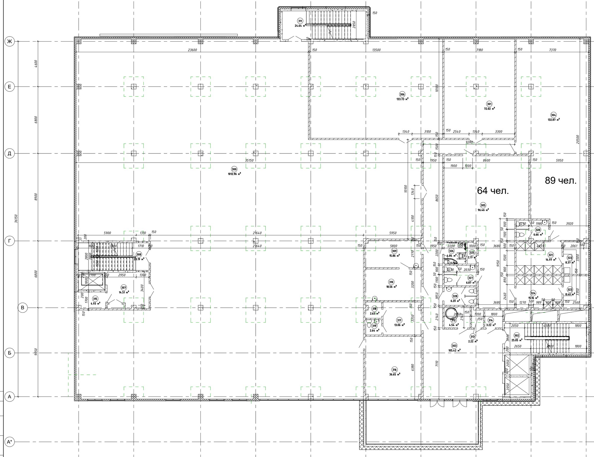 План 3 этажа, 1 815,8 м²